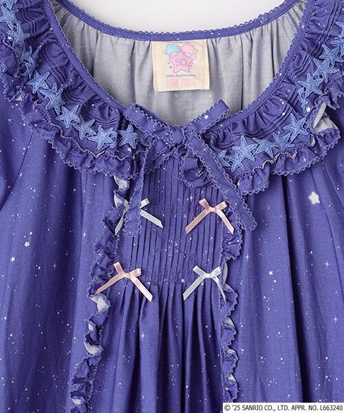 PINK HOUSE / ピンクハウス ロング・マキシ丈ワンピース | Little Twin Stars×PINK HOUSE A Starry Night Wish柄ミディワンピース | 詳細3