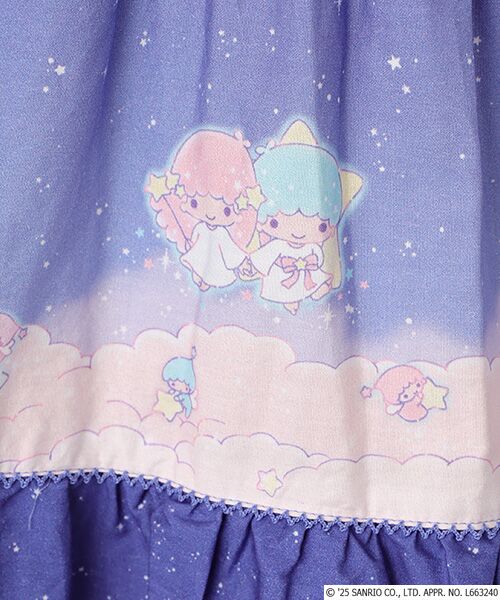 PINK HOUSE / ピンクハウス ロング・マキシ丈ワンピース | Little Twin Stars×PINK HOUSE A Starry Night Wish柄ミディワンピース | 詳細4