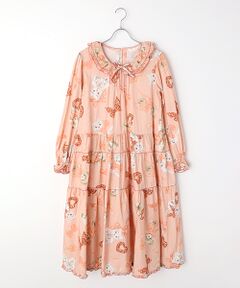 PINK HOUSE / ピンクハウス ロング・マキシ丈ワンピース | PINK HOUSE×Momoclo ももクロベアプリントミディワンピース