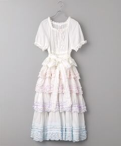 PINK HOUSE / ピンクハウス ロング・マキシ丈ワンピース | フリル使いワンピース