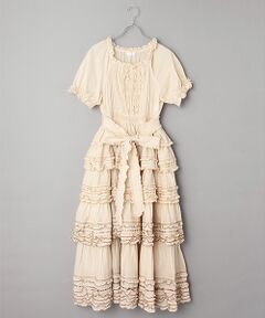 PINK HOUSE / ピンクハウス ロング・マキシ丈ワンピース | フリル使いワンピース