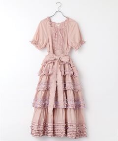 PINK HOUSE / ピンクハウス ロング・マキシ丈ワンピース | フリル使いワンピース