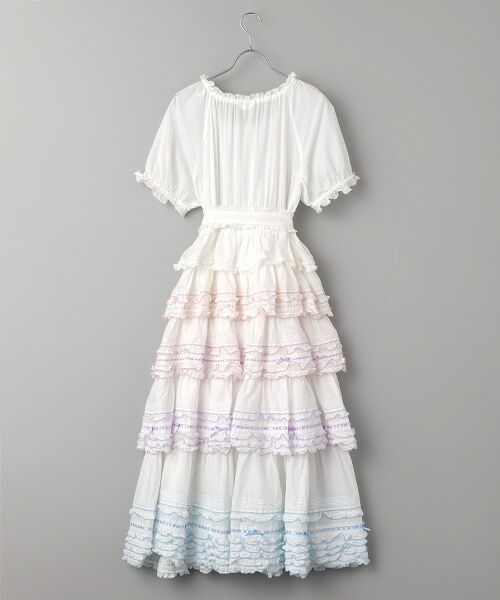 PINK HOUSE / ピンクハウス ロング・マキシ丈ワンピース | フリル使いワンピース | 詳細2