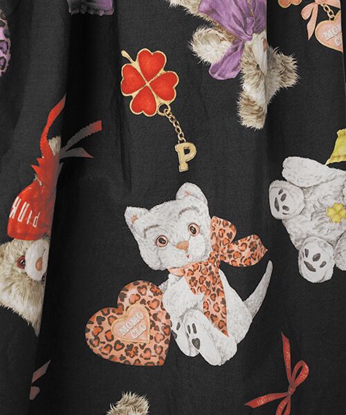 PINK HOUSE / ピンクハウス ロング・マキシ丈ワンピース | PINK HOUSE×Momoclo ももクロベアプリントフードワンピース | 詳細1