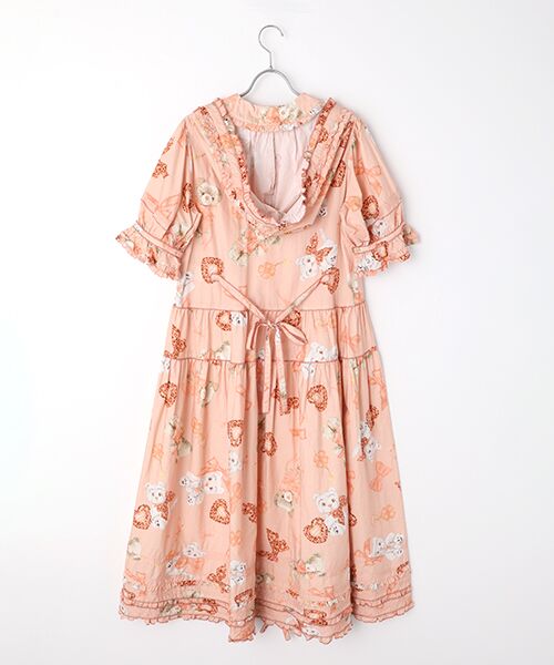 PINK HOUSE / ピンクハウス ロング・マキシ丈ワンピース | PINK HOUSE×Momoclo ももクロベアプリントフードワンピース | 詳細3