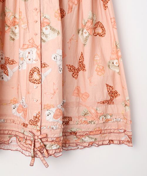 PINK HOUSE / ピンクハウス ロング・マキシ丈ワンピース | PINK HOUSE×Momoclo ももクロベアプリントフードワンピース | 詳細6