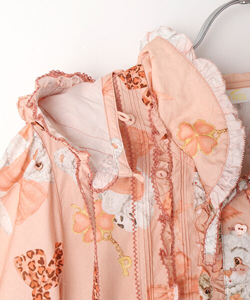 PINK HOUSE / ピンクハウス ロング・マキシ丈ワンピース | PINK HOUSE×Momoclo ももクロベアプリントフードワンピース | 詳細7