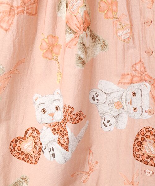 PINK HOUSE / ピンクハウス ロング・マキシ丈ワンピース | PINK HOUSE×Momoclo ももクロベアプリントフードワンピース | 詳細10