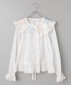 PINK HOUSE / ピンクハウス シャツ・ブラウス | 星形ワッペン使い配色ブラウス