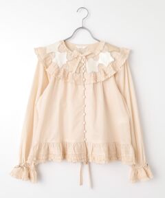 PINK HOUSE / ピンクハウス シャツ・ブラウス | 星形ワッペン使い配色ブラウス