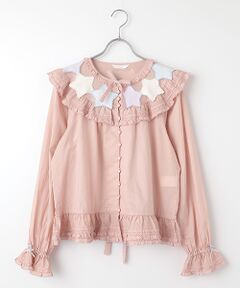 PINK HOUSE / ピンクハウス シャツ・ブラウス | 星形ワッペン使い配色ブラウス