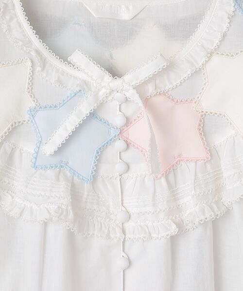 PINK HOUSE / ピンクハウス シャツ・ブラウス | 星形ワッペン使い配色ブラウス | 詳細1