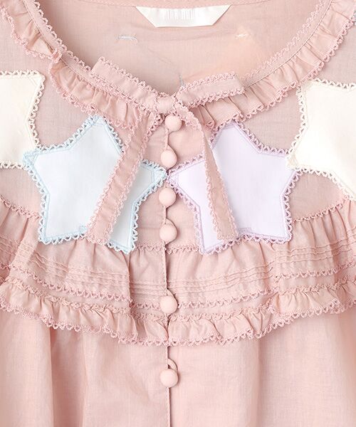 PINK HOUSE / ピンクハウス シャツ・ブラウス | 星形ワッペン使い配色ブラウス | 詳細7