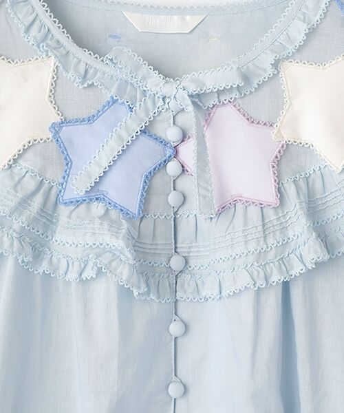 PINK HOUSE / ピンクハウス シャツ・ブラウス | 星形ワッペン使い配色ブラウス | 詳細8