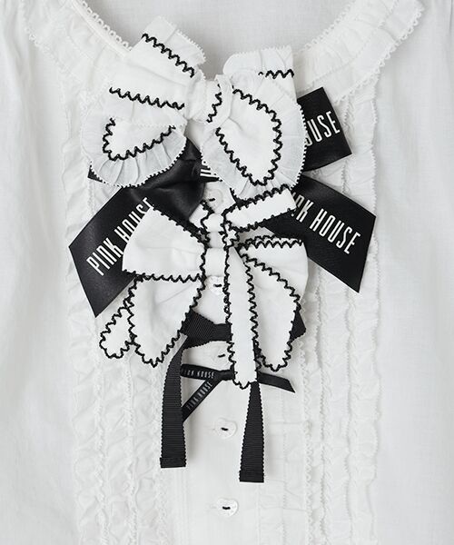 PINK HOUSE / ピンクハウス シャツ・ブラウス | スモック刺繍ブラウス | 詳細1