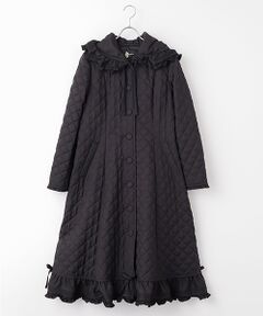 PINK HOUSE / ピンクハウス その他アウター | フリルフード付きキルティングロングコート