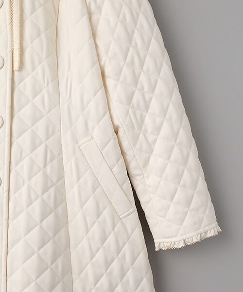 PINK HOUSE / ピンクハウス その他アウター | フリルフード付きキルティングロングコート | 詳細4