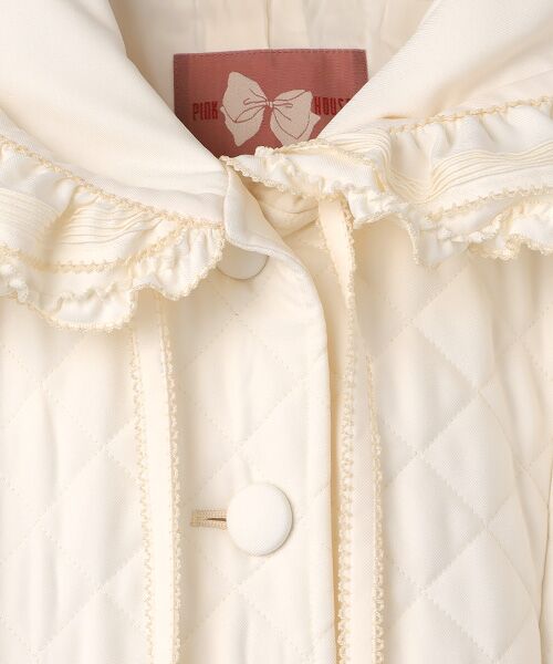 PINK HOUSE / ピンクハウス その他アウター | フリルフード付きキルティングロングコート | 詳細7