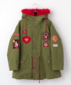PINK HOUSE / ピンクハウス ミリタリージャケット・コート | PINK HOUSE×Momoclo パイレーツキャットワッペンモッズコート