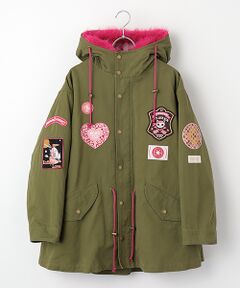 PINK HOUSE / ピンクハウス ミリタリージャケット・コート | PINK HOUSE×Momoclo パイレーツキャットワッペンモッズコート