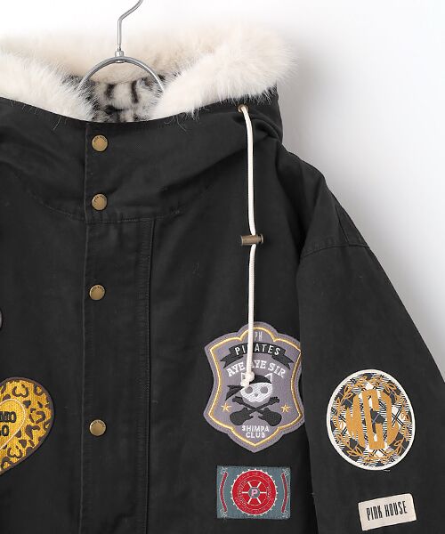 PINK HOUSE / ピンクハウス ミリタリージャケット・コート | PINK HOUSE×Momoclo パイレーツキャットワッペンモッズコート | 詳細2