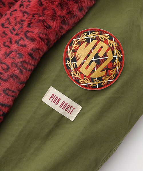 PINK HOUSE / ピンクハウス ミリタリージャケット・コート | PINK HOUSE×Momoclo パイレーツキャットワッペンモッズコート | 詳細16