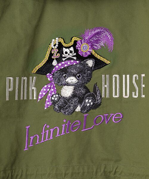 PINK HOUSE / ピンクハウス ミリタリージャケット・コート | PINK HOUSE×Momoclo パイレーツキャットワッペンモッズコート | 詳細23