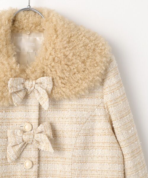 PINK HOUSE / ピンクハウス その他アウター | ファー使いファンシーツイードジャケット | 詳細3