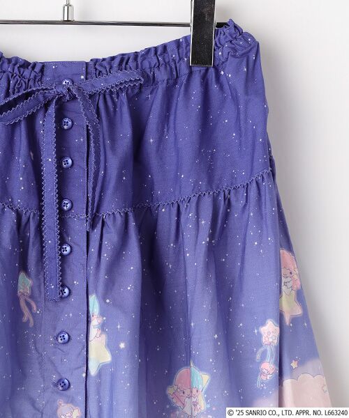 PINK HOUSE / ピンクハウス ロング・マキシ丈スカート | Little Twin Stars×PINK HOUSE A Starry Night Wish柄スカート | 詳細6