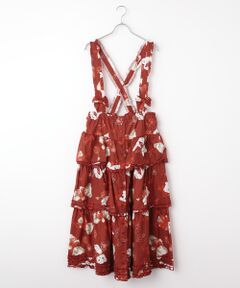 PINK HOUSE / ピンクハウス ロング・マキシ丈スカート | PINK HOUSE×Momoclo ももクロベアプリント吊りスカート