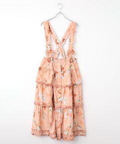 PINK HOUSE / ピンクハウス ロング・マキシ丈スカート | PINK HOUSE×Momoclo ももクロベアプリント吊りスカート