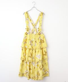 PINK HOUSE / ピンクハウス ロング・マキシ丈スカート | PINK HOUSE×Momoclo ももクロベアプリント吊りスカート