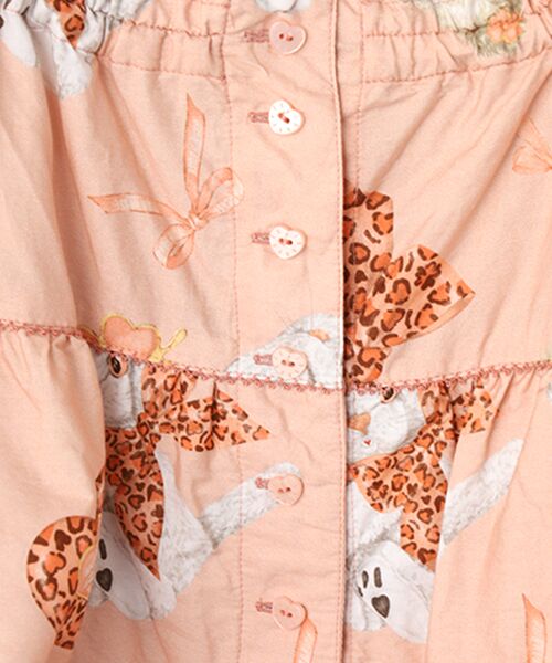 PINK HOUSE / ピンクハウス ロング・マキシ丈スカート | PINK HOUSE×Momoclo ももクロベアプリント吊りスカート | 詳細3