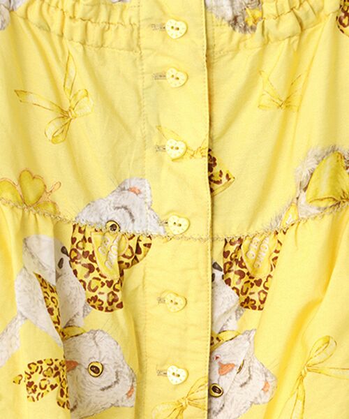 PINK HOUSE / ピンクハウス ロング・マキシ丈スカート | PINK HOUSE×Momoclo ももクロベアプリント吊りスカート | 詳細4