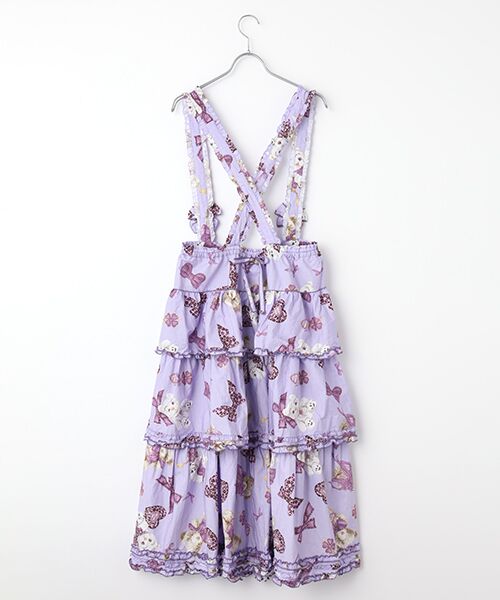 PINK HOUSE / ピンクハウス ロング・マキシ丈スカート | PINK HOUSE×Momoclo ももクロベアプリント吊りスカート | 詳細5