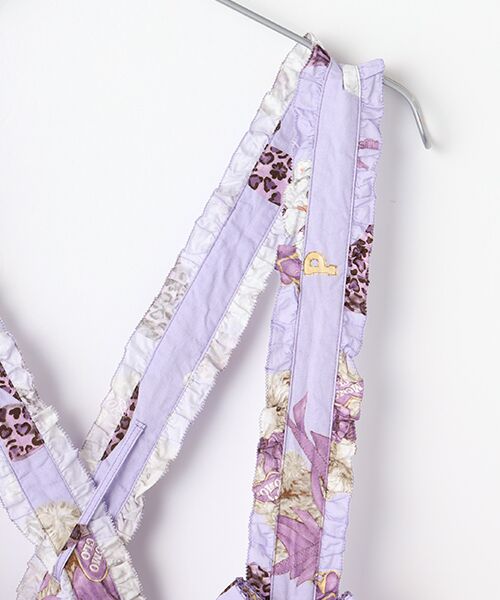 PINK HOUSE / ピンクハウス ロング・マキシ丈スカート | PINK HOUSE×Momoclo ももクロベアプリント吊りスカート | 詳細6