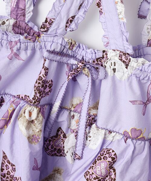 PINK HOUSE / ピンクハウス ロング・マキシ丈スカート | PINK HOUSE×Momoclo ももクロベアプリント吊りスカート | 詳細10