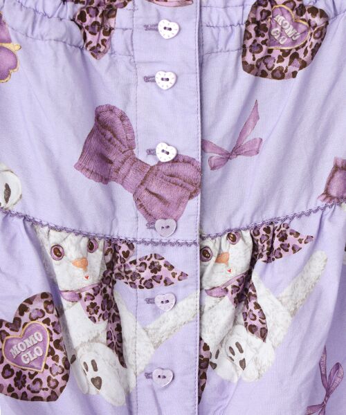 PINK HOUSE / ピンクハウス ロング・マキシ丈スカート | PINK HOUSE×Momoclo ももクロベアプリント吊りスカート | 詳細11