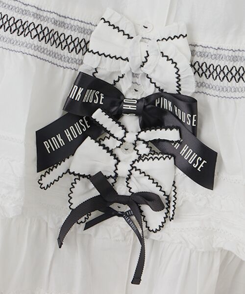 PINK HOUSE / ピンクハウス ロング・マキシ丈スカート | スモック刺繍スカート | 詳細1