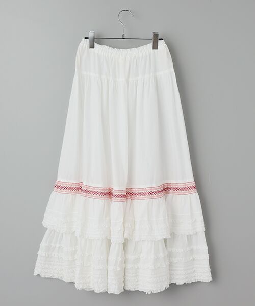 PINK HOUSE / ピンクハウス ロング・マキシ丈スカート | スモック刺繍スカート | 詳細2