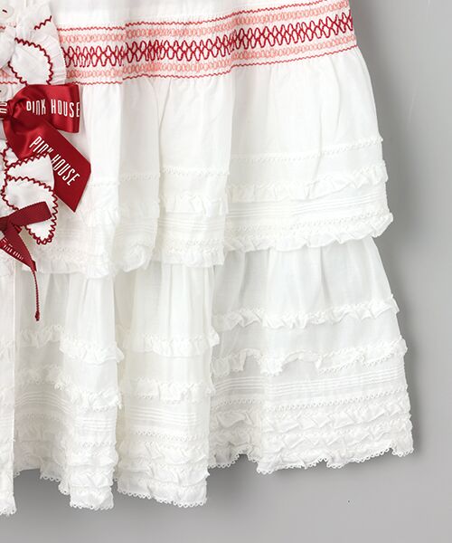 PINK HOUSE / ピンクハウス ロング・マキシ丈スカート | スモック刺繍スカート | 詳細4