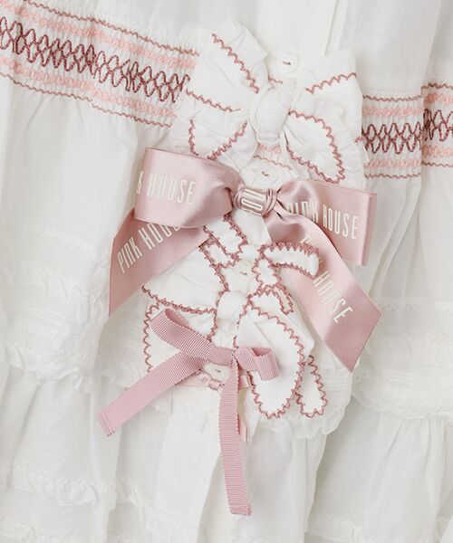 PINK HOUSE / ピンクハウス ロング・マキシ丈スカート | スモック刺繍スカート | 詳細7