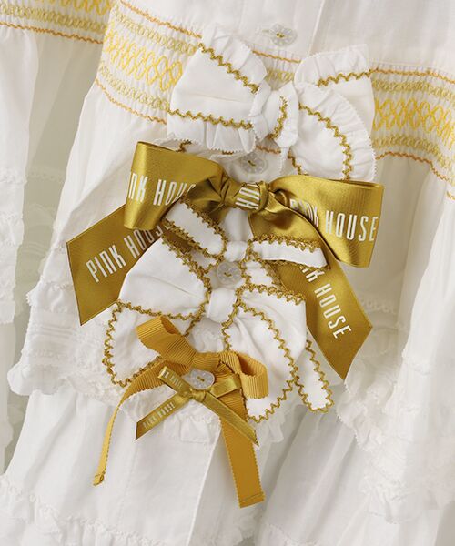 PINK HOUSE / ピンクハウス ロング・マキシ丈スカート | スモック刺繍スカート | 詳細8