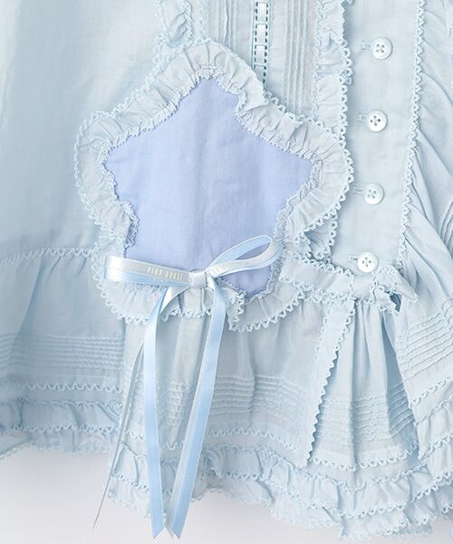 PINK HOUSE / ピンクハウス ベスト | 星形ワッペン付き配色フリルベスト | 詳細9