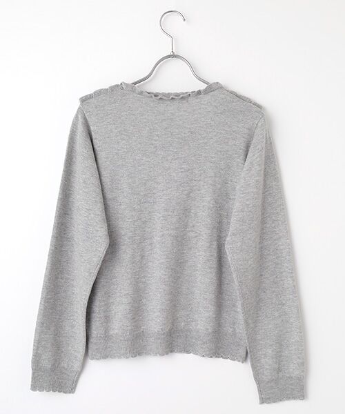 PINK HOUSE / ピンクハウス ニット・セーター | フラワーモチーフブローチ付きフリルニット | 詳細5