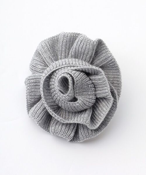 PINK HOUSE / ピンクハウス ニット・セーター | フラワーモチーフブローチ付きフリルニット | 詳細8