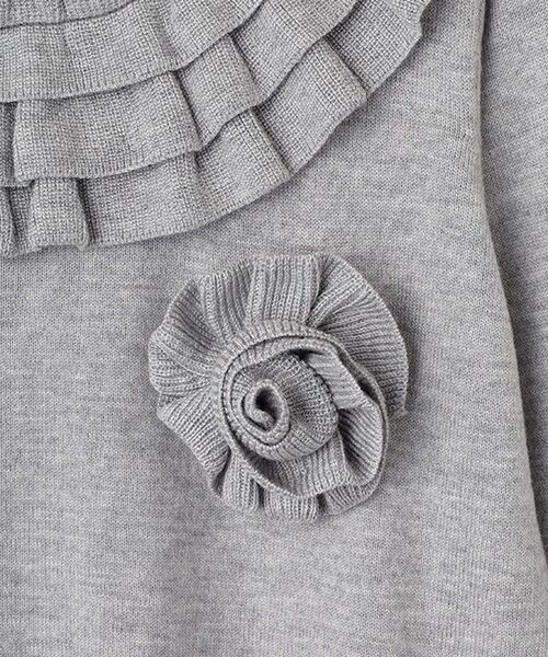 PINK HOUSE / ピンクハウス ニット・セーター | フラワーモチーフブローチ付きフリルニット | 詳細11