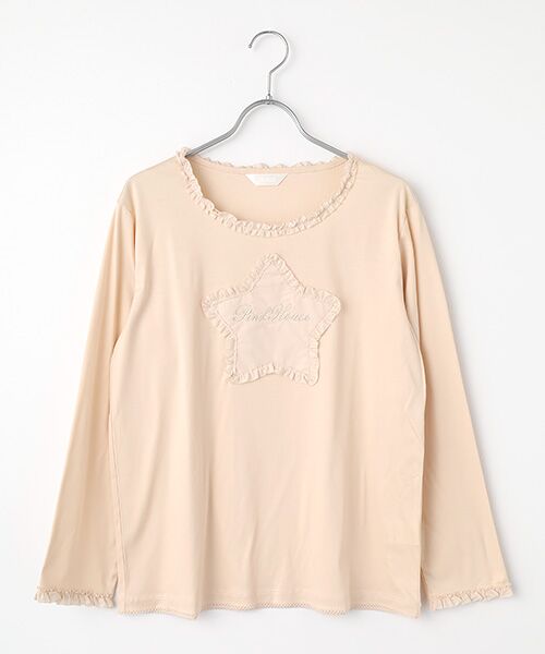 PINK HOUSE/ピンクハウス 星形ワッペン付きカットソー キナリ M PINK HOUSE/ピンクハウス 星形ワッペン付きカットソー キナリ M