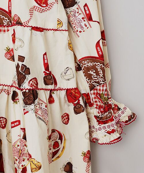 PINK HOUSE / ピンクハウス ロング・マキシ丈ワンピース | スウィートメモリーズプリントミディワンピース | 詳細4