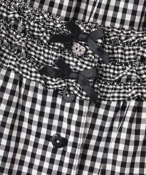 PINK HOUSE / ピンクハウス ロング・マキシ丈ワンピース | ギンガムチェックフリル使いミディワンピース | 詳細1